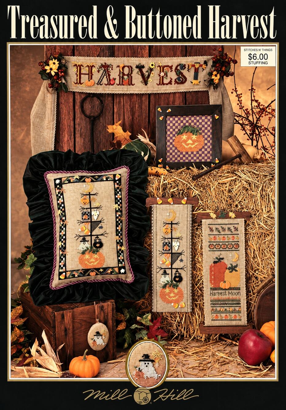 Mill Hill 1996 Treasured & Buttoned Harvest Cross Stitch Pattern Booklet